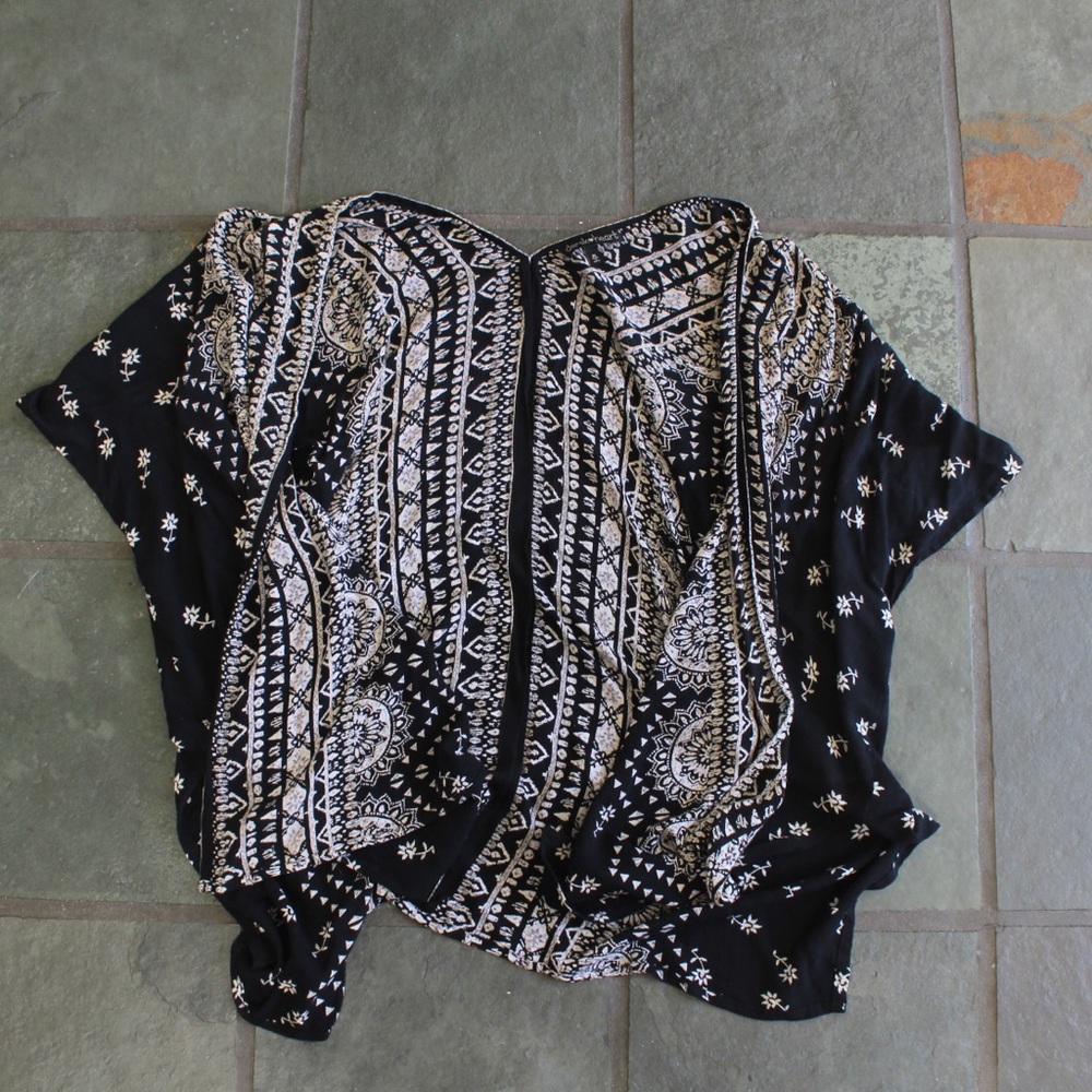 Black/ off-white Kimono